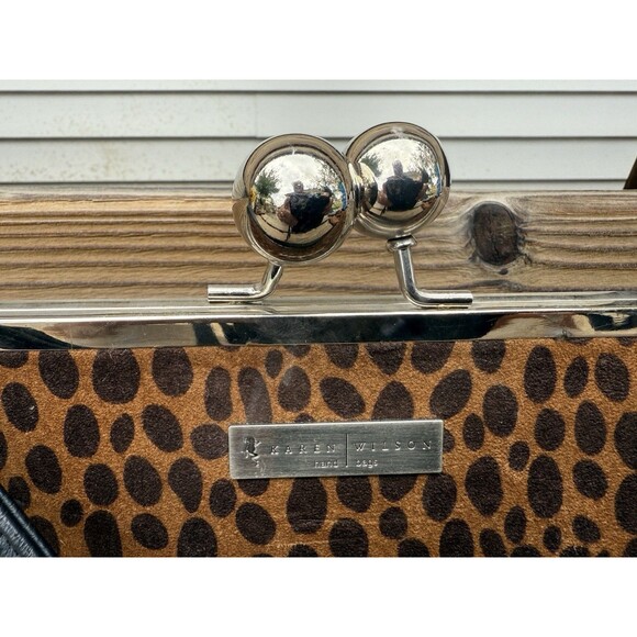 Karen Wilson Handbag Animal Print Excellent Condition MSRP $240 Urban Safari - Picture 12 of 15